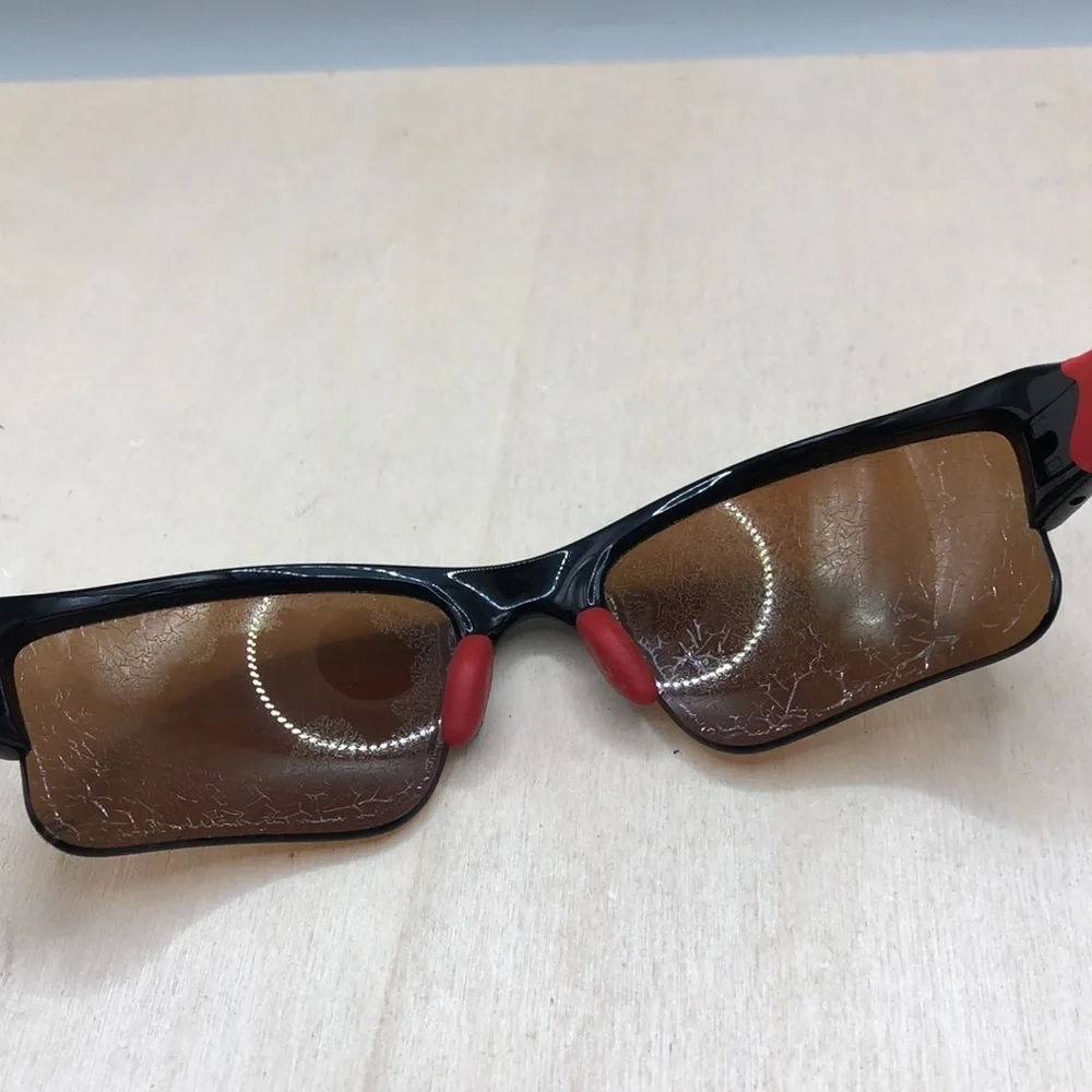 Oakley Flak OO9009-10 Sunglasses Wrap FRAMES ONLY Black Red Unisex.